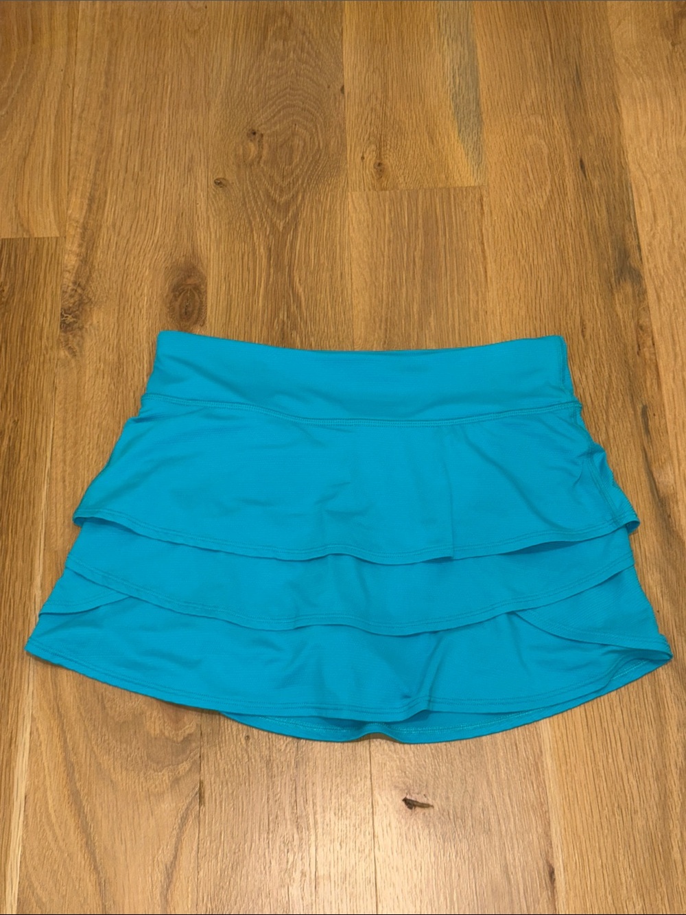 Athleta Bright Teal Tiered Mini Skirt